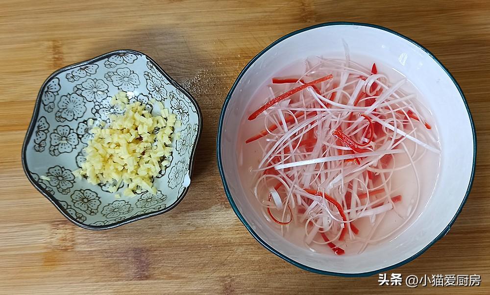 圖片[5]-【白灼姜味菜心】做法步驟圖 清脆爽口 過年做來解膩吃-起舞食譜網