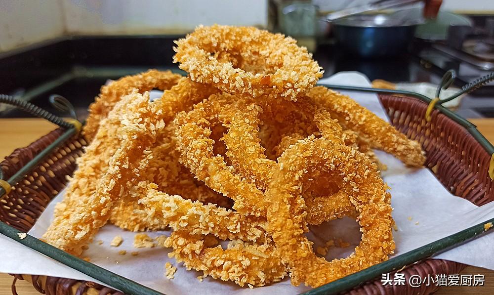 【炸洋蔥圈】做法步驟圖 口感酥脆 大人孩子都喜歡-起舞食譜網