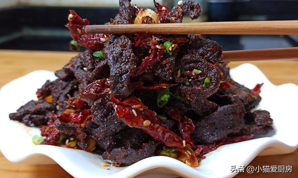 圖片[1]-【酒香豬肝】做法步驟圖 麻辣干香 下酒下飯都不錯-起舞食譜網