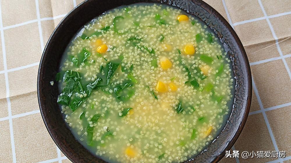 圖片[1]-【小米青菜煲】做法步驟圖 味道鮮美清香 營養開胃又好喝-起舞食譜網