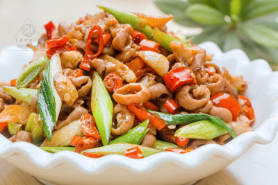 圖片[1]-紅椒爆小腸-起舞食譜網