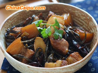 干豆角燒肉（3）-起舞食譜網(wǎng)