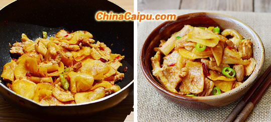 白蘿卜辣炒五花肉