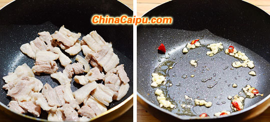 白蘿卜辣炒五花肉