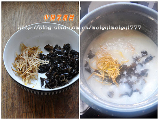 圖片[4]-木耳金針雞肉粥的做法 木耳金針雞肉粥怎么做-起舞食譜網