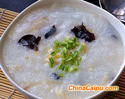 圖片[1]-木耳金針雞肉粥的做法 木耳金針雞肉粥怎么做-起舞食譜網