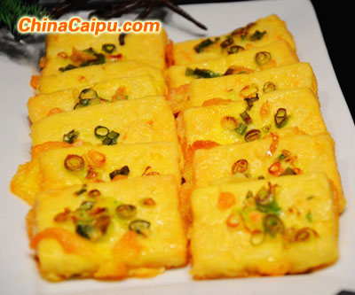 香蔥煎豆腐-起舞食譜網(wǎng)