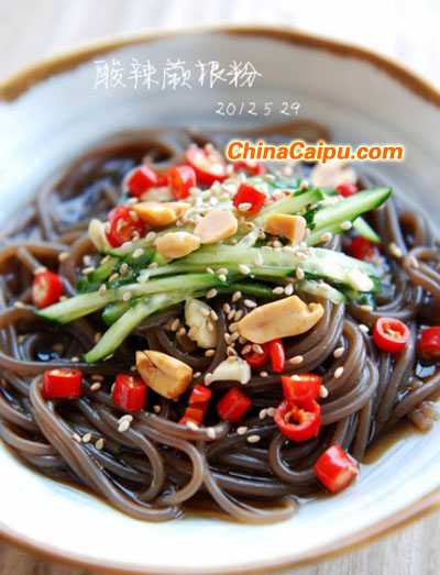 酸辣蕨根粉的做法 酸辣蕨根粉怎么做-起舞食譜網