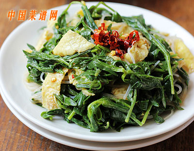 圖片[1]-麻醬拌山苜楂菜-起舞食譜網