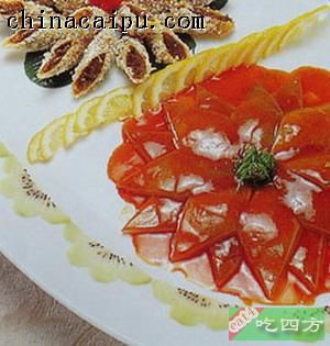 雙味菊花黃牛肉的做法-起舞食譜網