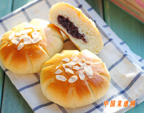 圖片[4]-花兒豆沙面包-起舞食譜網