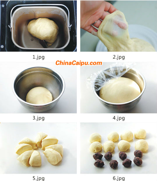 圖片[2]-花兒豆沙面包-起舞食譜網