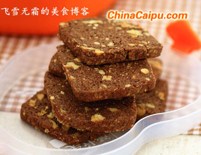 圖片[1]-可可核桃餅干-起舞食譜網