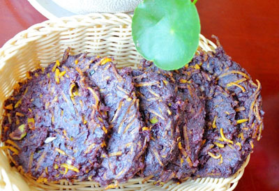 圖片[1]-長南瓜黑米餅-起舞食譜網