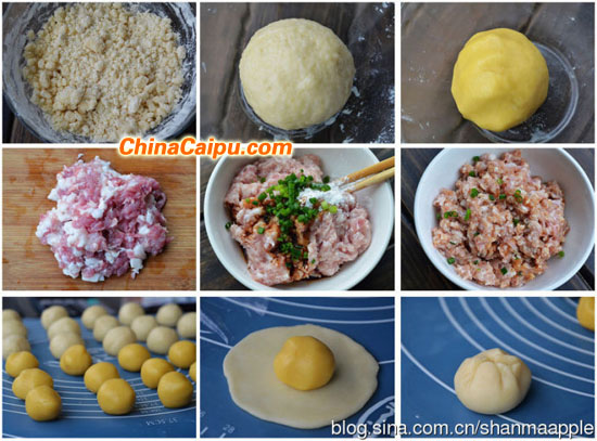 圖片[2]-蘇式鮮肉月餅-起舞食譜網