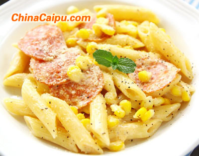 薩拉米腸奶油意面-起舞食譜網(wǎng)