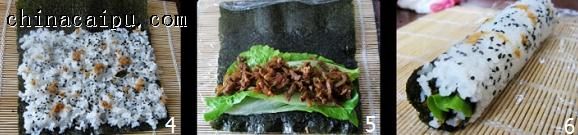燒肉壽司卷的做法