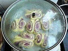 雙色紫薯蝴蝶卷