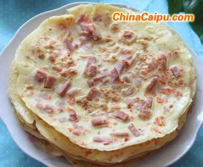 火腿雞蛋餅（2）-起舞食譜網